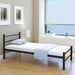 King Single Size Bed Frame Black Metal Xaianl