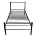King Single Size Bed Frame Black Metal Xaianl