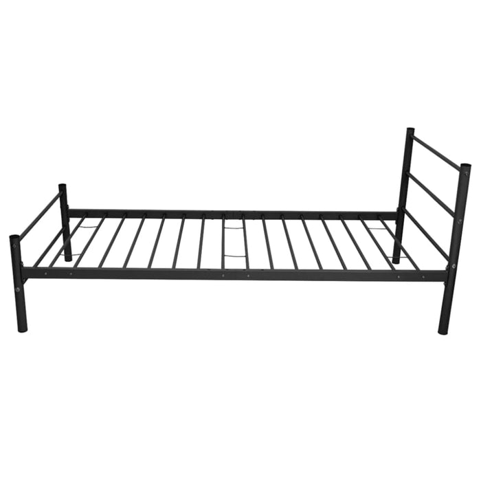 King Single Size Bed Frame Black Metal Xaianl