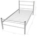 King Single Size Bed Frame Grey Metal Xaianx
