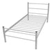 King Single Size Bed Frame Grey Metal Xaianx