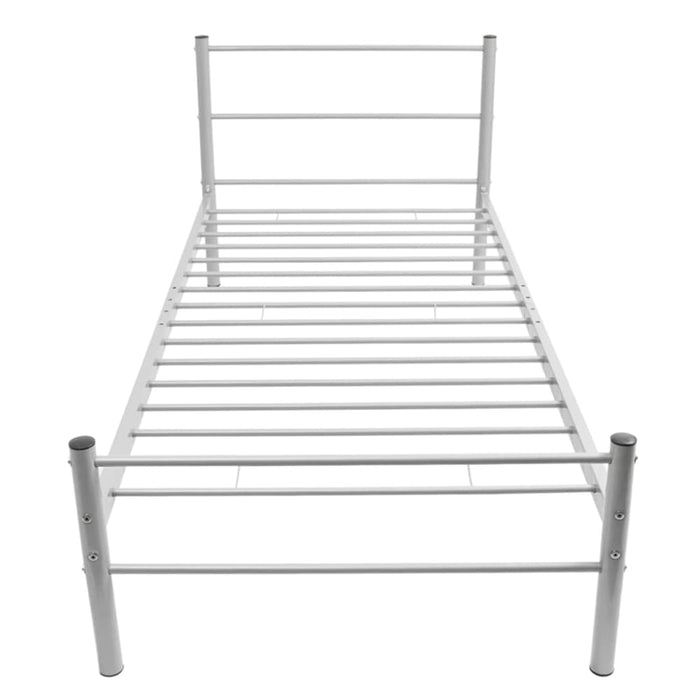 King Single Size Bed Frame Grey Metal Xaianx