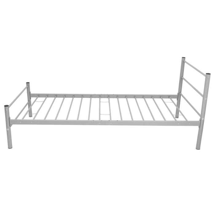 King Single Size Bed Frame Grey Metal Xaianx
