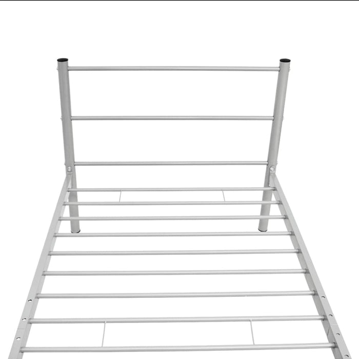 King Single Size Bed Frame Grey Metal Xaianx