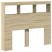 King Single Size Headboard Cabinet With Led Sonoma Oak