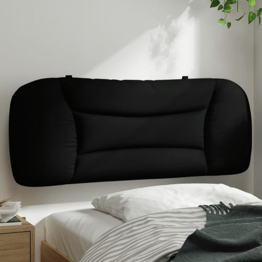 King Single Size Headboard Cushion Black 107 Cm Fabric