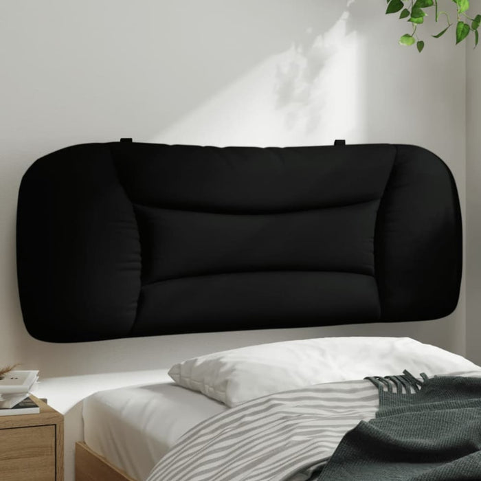 King Single Size Headboard Cushion Black 107 Cm Fabric