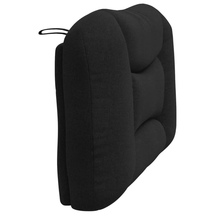 King Single Size Headboard Cushion Black 107 Cm Fabric