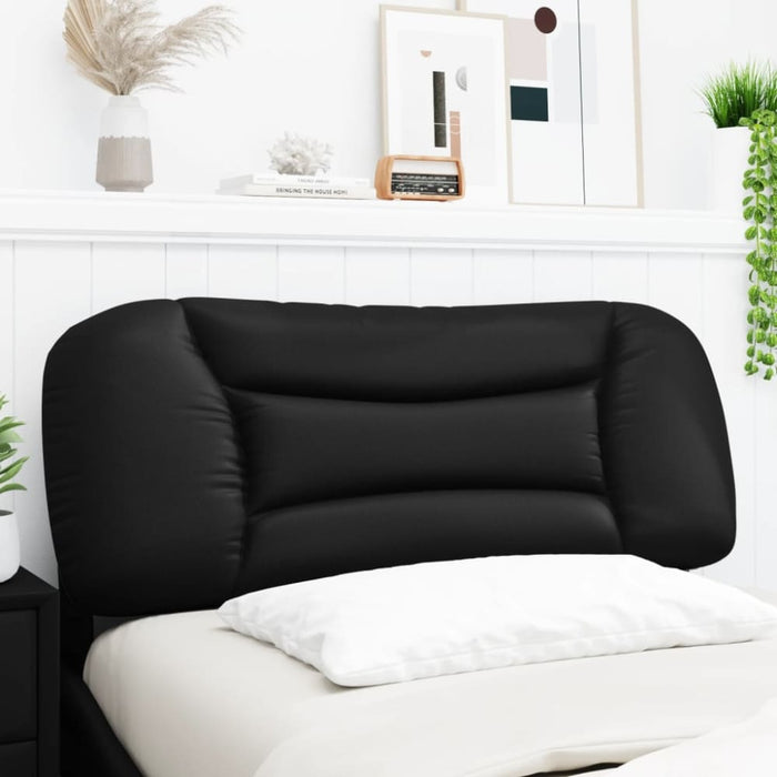 King Single Size Headboard Cushion Black 107 Cm Faux