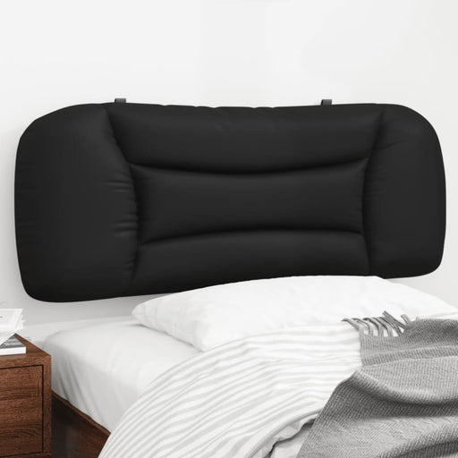 King Single Size Headboard Cushion Black 107 Cm Faux