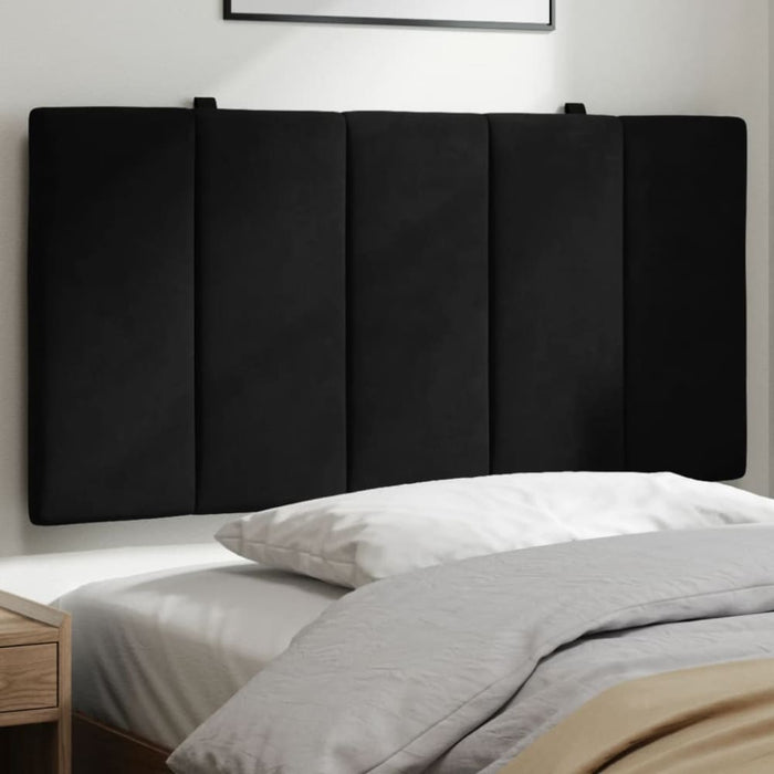 King Single Size Headboard Cushion Black 107 Cm Velvet