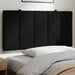 King Single Size Headboard Cushion Black 107 Cm Velvet