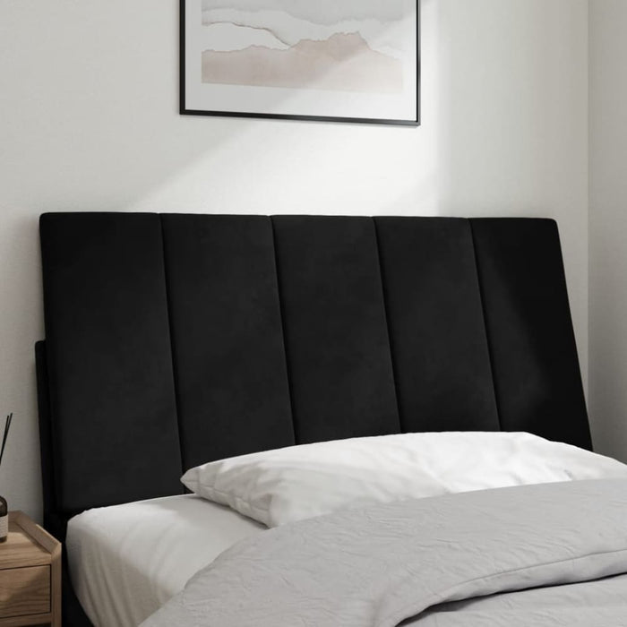 King Single Size Headboard Cushion Black 107 Cm Velvet