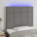 King Single Size Led Headboard Dark Grey 100x5x118/128 Cm