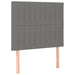 King Single Size Led Headboard Dark Grey 100x5x118/128 Cm