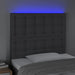 King Single Size Led Headboard Dark Grey 100x5x118/128 Cm