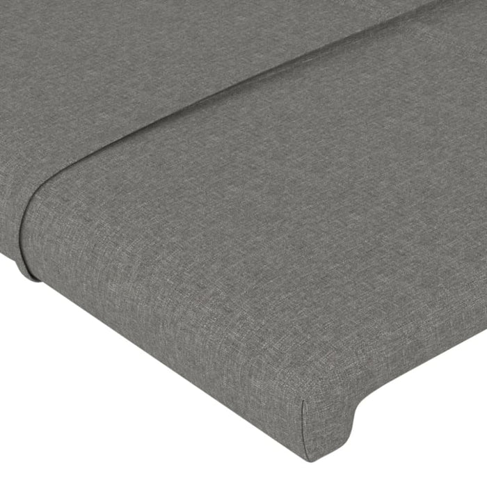 King Single Size Headboard Dark Grey 100x5x78/88 Cm Fabric