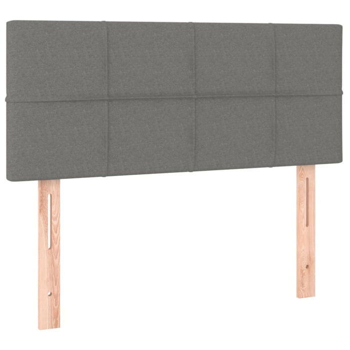 King Single Size Headboard Dark Grey 100x5x78/88 Cm Fabric