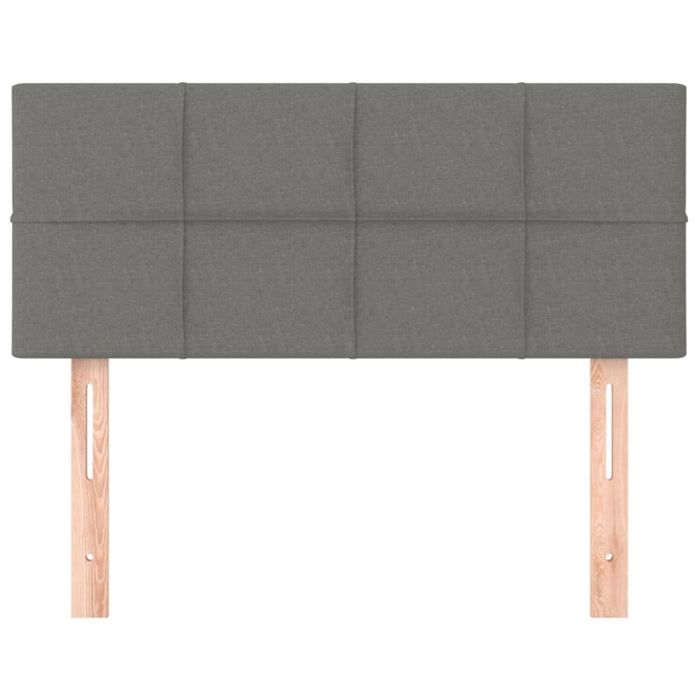 King Single Size Headboard Dark Grey 100x5x78/88 Cm Fabric