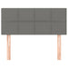 King Single Size Headboard Dark Grey 100x5x78/88 Cm Fabric