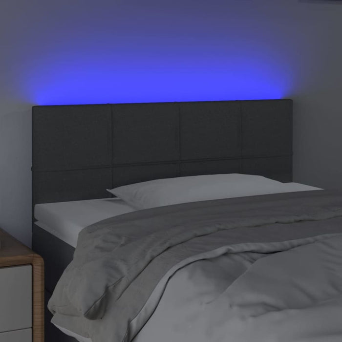 King Single Size Led Headboard Dark Grey 100x5x78/88 Cm