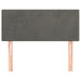 King Single Size Headboard Dark Grey 100x5x78/88 Cm Velvet