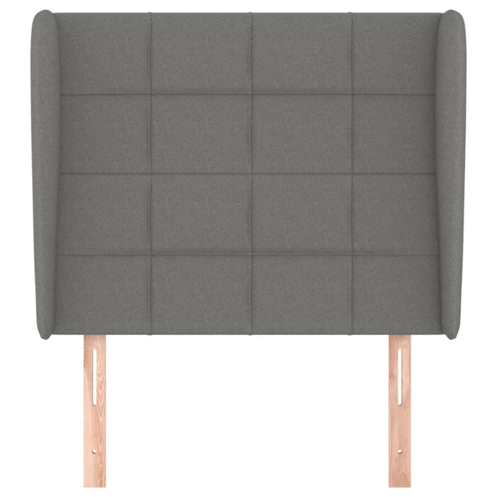 King Single Size Headboard With Ears Dark Grey
