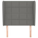 King Single Size Headboard With Ears Dark Grey