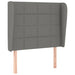 King Single Size Headboard With Ears Dark Grey