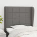 King Single Size Headboard With Ears Dark Grey