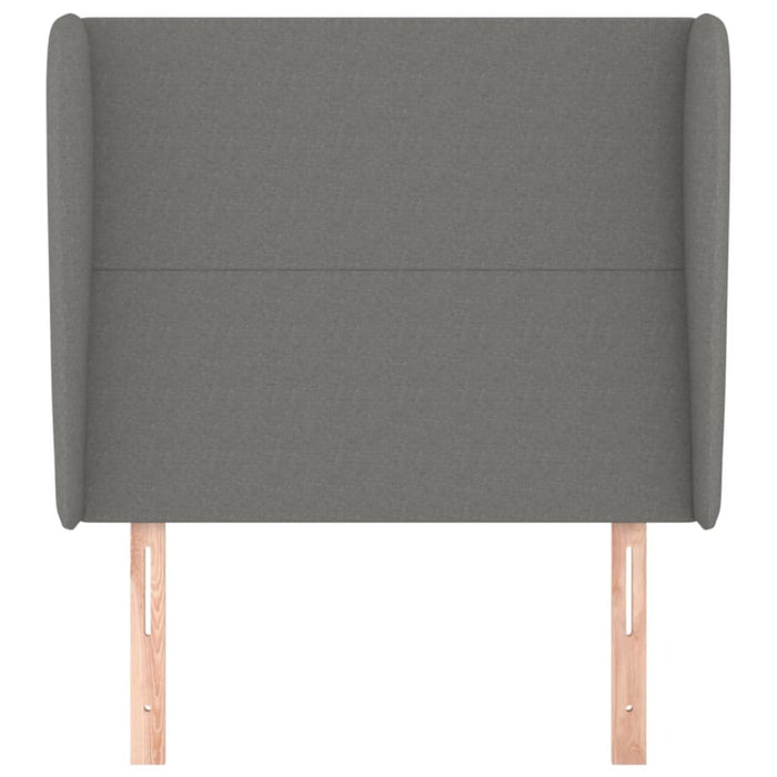 King Single Size Headboard With Ears Dark Grey