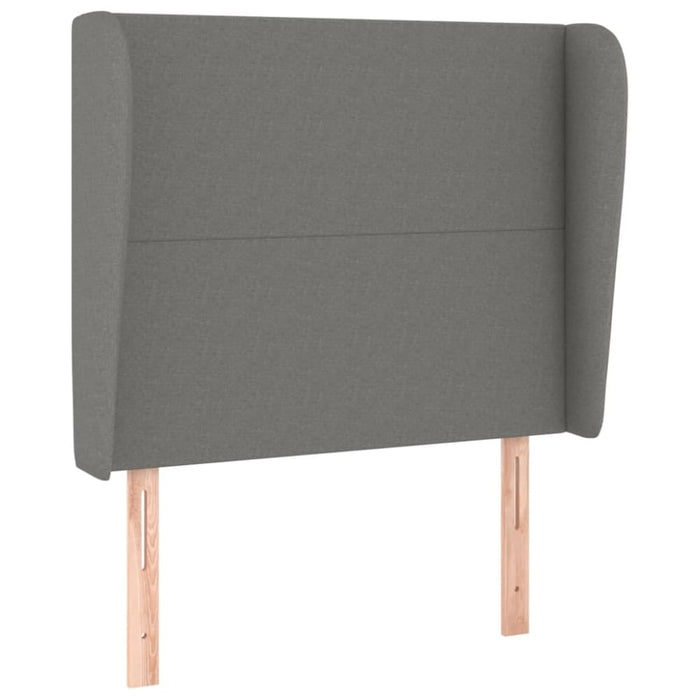 King Single Size Headboard With Ears Dark Grey