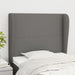 King Single Size Headboard With Ears Dark Grey