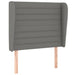 King Single Size Headboard With Ears Dark Grey