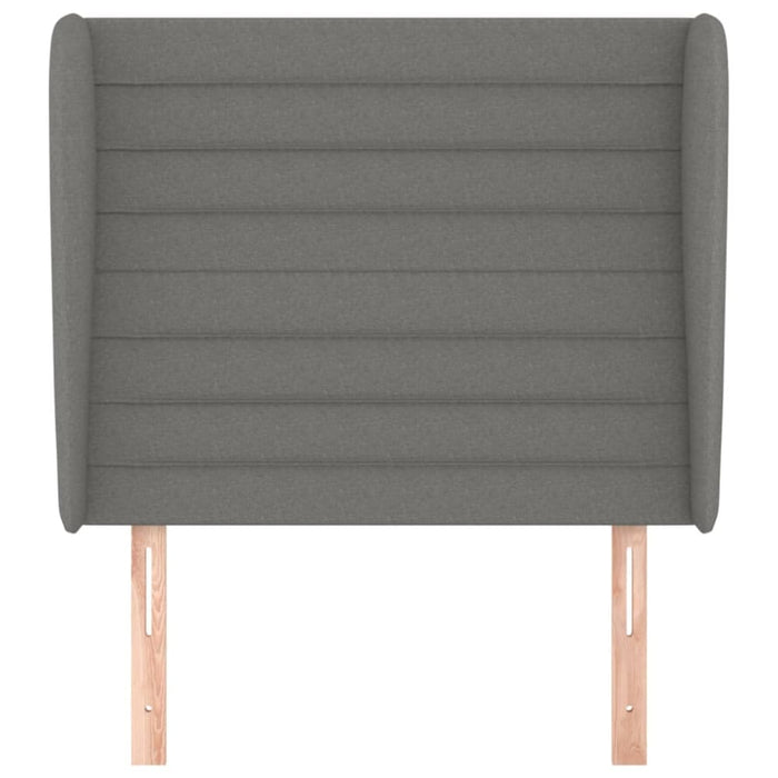 King Single Size Headboard With Ears Dark Grey