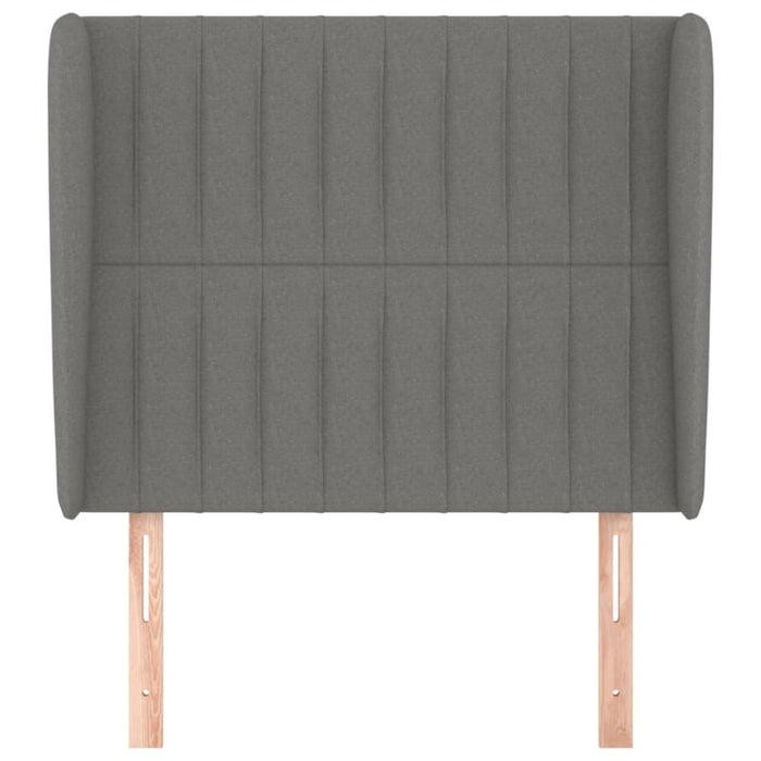 King Single Size Headboard With Ears Dark Grey