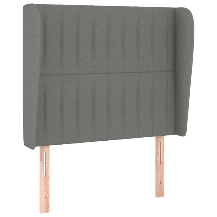 King Single Size Headboard With Ears Dark Grey