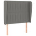 King Single Size Headboard With Ears Dark Grey