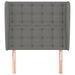 King Single Size Headboard With Ears Dark Grey