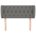 King Single Size Headboard With Ears Dark Grey 103x23x78/88