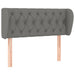 King Single Size Headboard With Ears Dark Grey 103x23x78/88