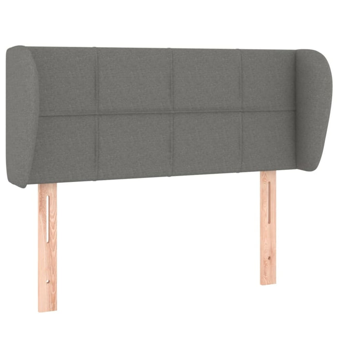King Single Size Headboard With Ears Dark Grey 103x23x78/88