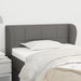 King Single Size Headboard With Ears Dark Grey 103x23x78/88
