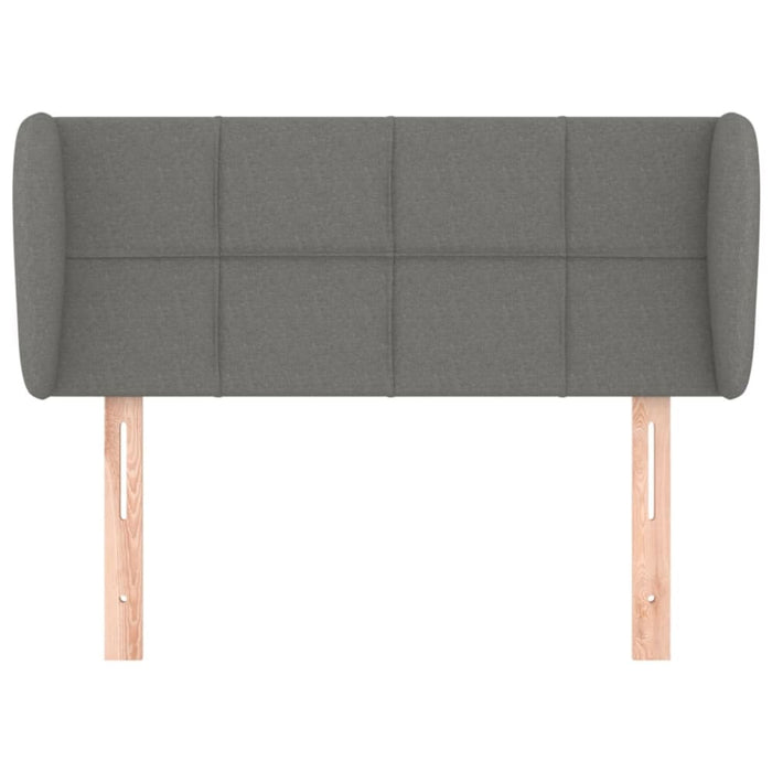 King Single Size Headboard With Ears Dark Grey 103x23x78/88