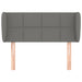 King Single Size Headboard With Ears Dark Grey 103x23x78/88