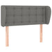 King Single Size Headboard With Ears Dark Grey 103x23x78/88