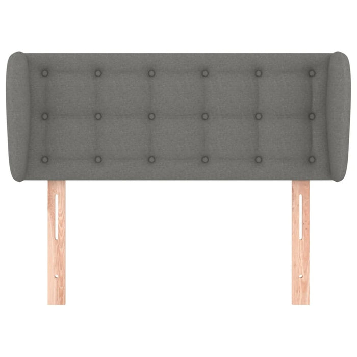 King Single Size Headboard With Ears Dark Grey 103x23x78/88