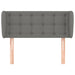 King Single Size Headboard With Ears Dark Grey 103x23x78/88
