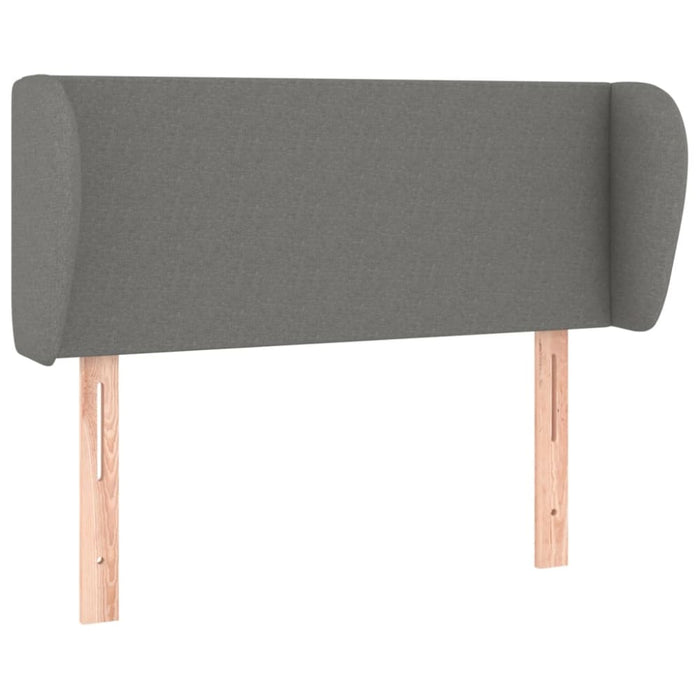 King Single Size Headboard With Ears Dark Grey 103x23x78/88
