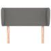 King Single Size Headboard With Ears Dark Grey 103x23x78/88